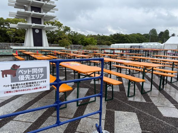 駒沢公園餃子フェスのペット同伴エリア